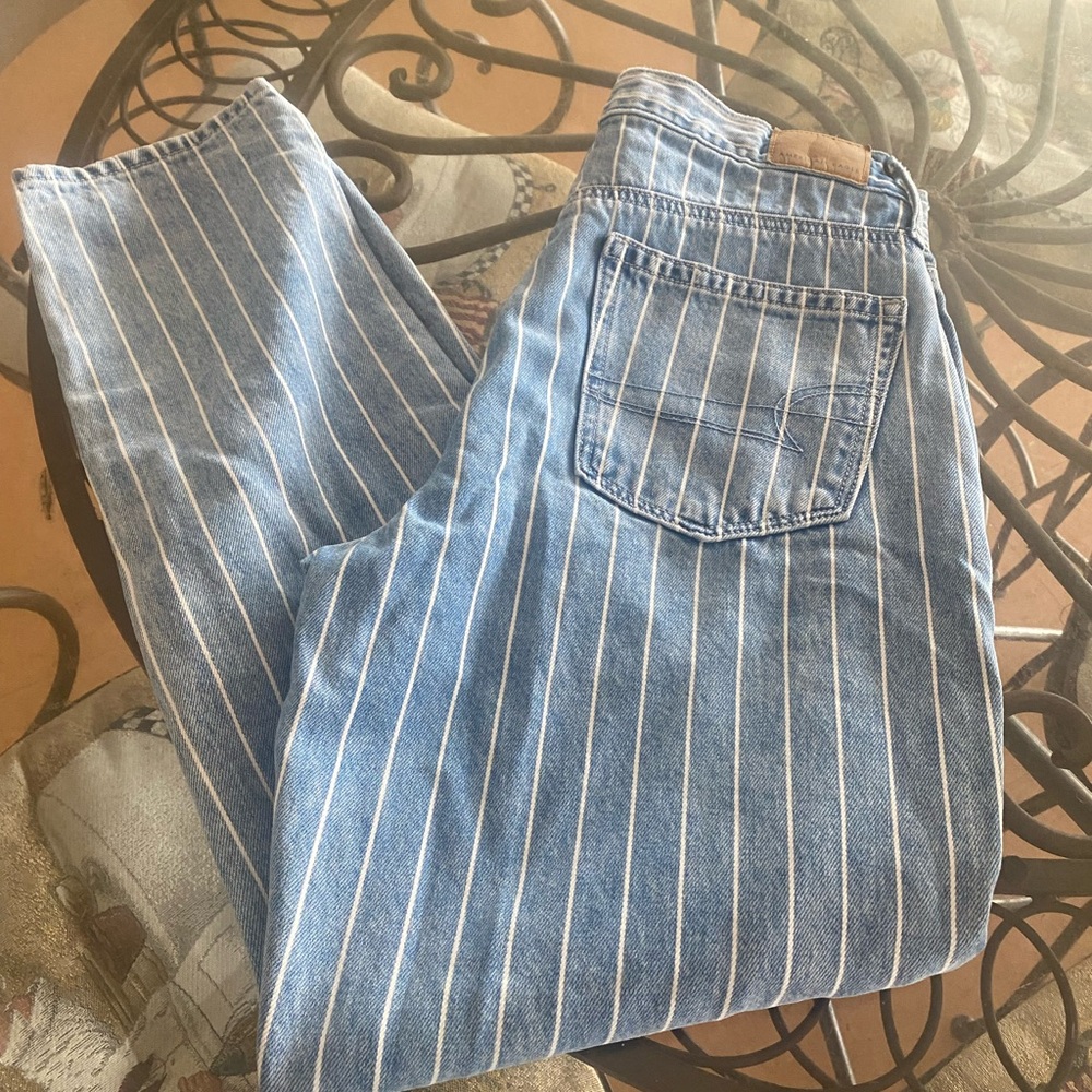 Blue Striped Jeans